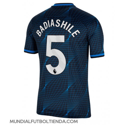 Camiseta Chelsea Benoit Badiashile #5 Segunda Equipación Replica 2023-24 mangas cortas